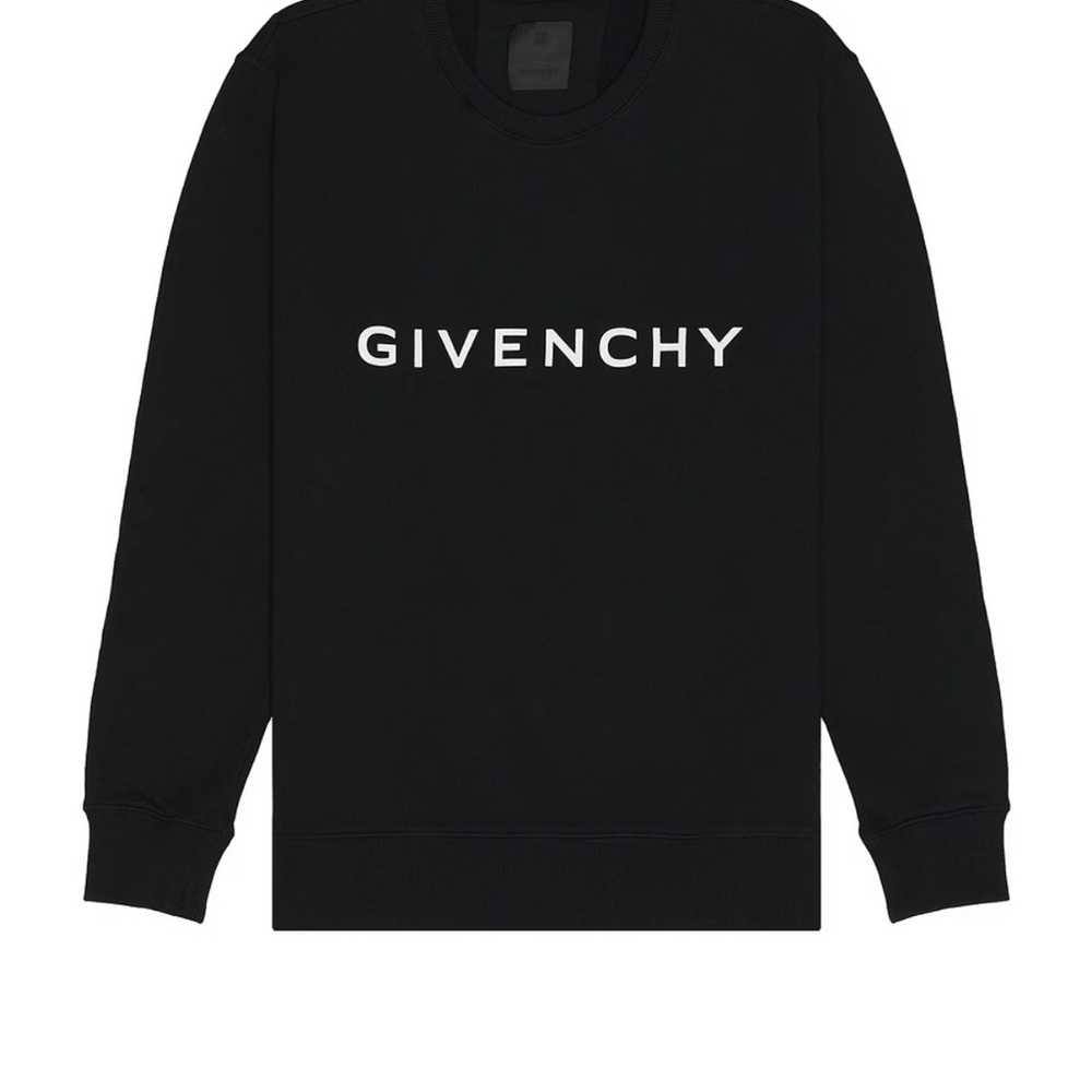 Givenchy Black Crewneck Sweater Minimalist Design